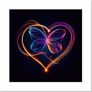 rgb butterfly light photography for valentines day gift Posters and Art